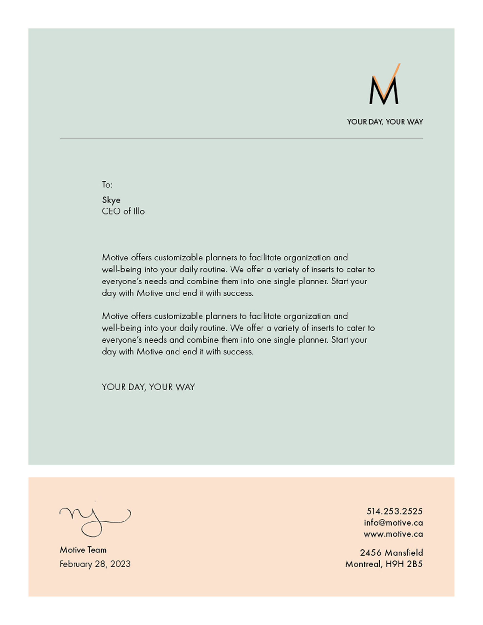 MOTIVE Stationary Set - Letter